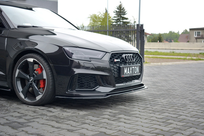 Splitter przedni Maxton V2 Audi RS3 8V FL Sportback (czarny połysk)