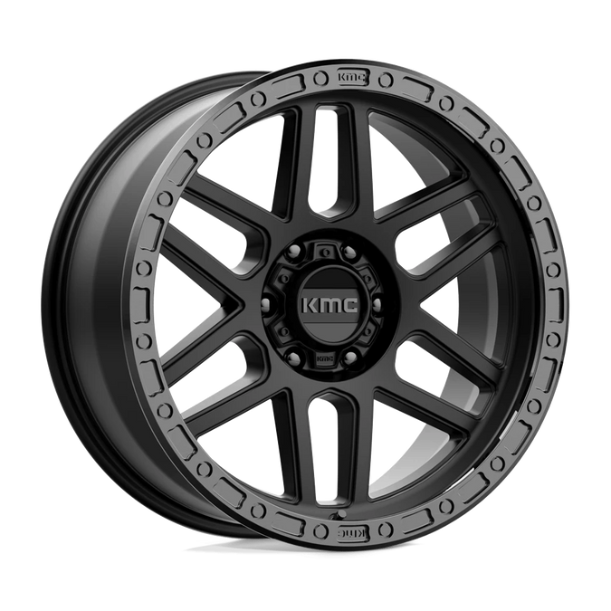 Felga aluminiowa 20" KMC Mesa 20x9 ET0 6x135 Satin Black With Gloss Black Lip