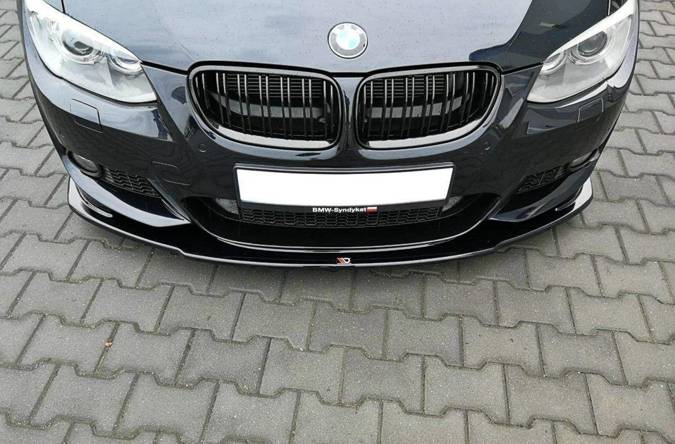 Splitter przedni Maxton V1 BMW 3 E92 M-Pack Polift (czarny połysk)